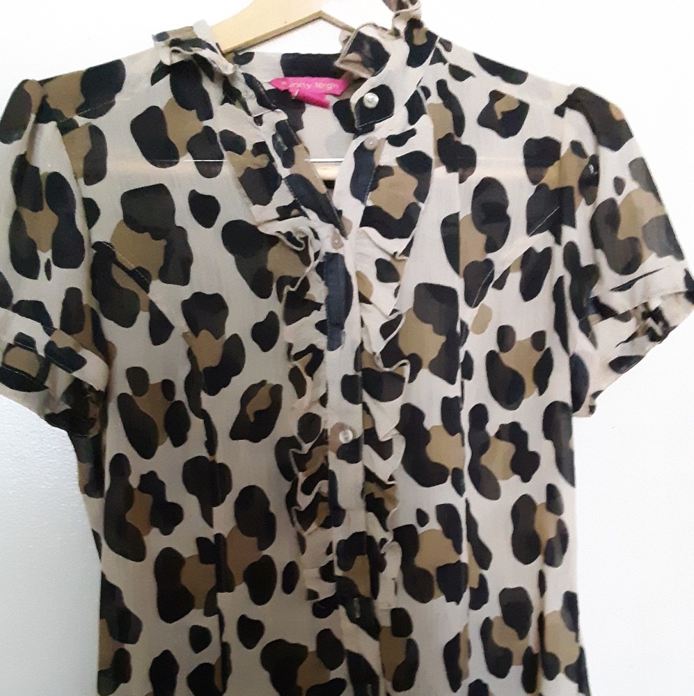 Cheetah See Through Blouse